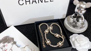 Replica Womens Jewelry Chanel Gold Multi CC Logo Crystals Necklace A152PP280 AA185892