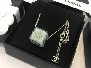 Replica Womens Jewelry Chanel Dice Pendant Necklace in Green A39PP180 AA187120