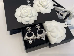 Replica Womens Jewelry Chanel Crystals CC Diamonds Earrings A39PP180 AA187265