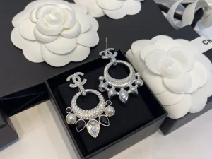 Replica Womens Jewelry Chanel Crystals CC Diamonds Earrings A39PP180 AA187265