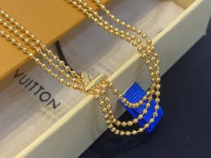 Replica Womens Jewelry Louis Vuitton Essential Gold V Skin Necklace A39PP280 AA187806