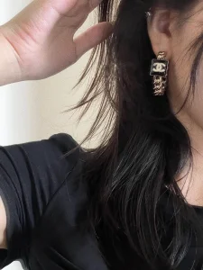 Replica Womens Jewelry Chanel CC Lion Gold Open Cut Earrings A39PP180 AA188122