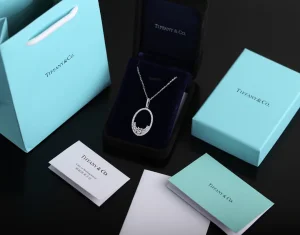 Replica Womens Jewelry Tiffany Diamonds Oval Pendant Necklace A205PP280 AA188565