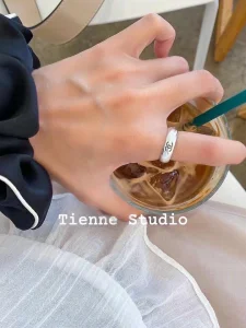 Replica Womens Jewelry Chanel CC Logo Silver Rings A152PP180 AA190129