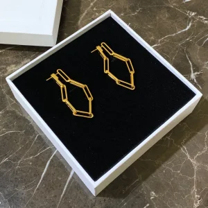 Replica Womens Jewelry Celine Plate Gold Link Earrings A205PP180 AA190609
