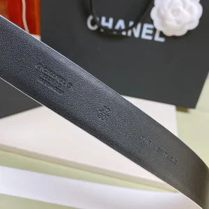 Essenceofluxury Womens Belts Chanel Pearl CC Logo White Leather Belt 30MM A175PP240 AA191624