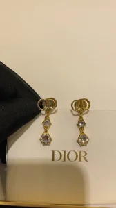 Dior Clair D Lune Earrings Crystals i Gold 