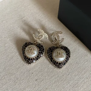 Replica Womens Jewelry Chanel Crystals CC and Heart Earrings A152PP180 AA191946