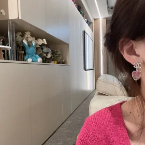 Replica Womens Jewelry Chanel Crystals CC and Heart Earrings A173PP180 AA191969