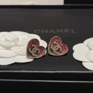 Replica Womens Jewelry Chanel Crystals CC and Heart Earrings A173PP180 AA191970