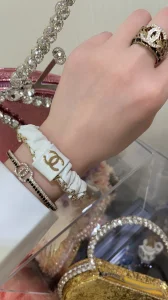 Essenceofluxury Womens Jewelry Chanel Crystals CC Open Cut Cuff Bracelet A152PP180 AA192748