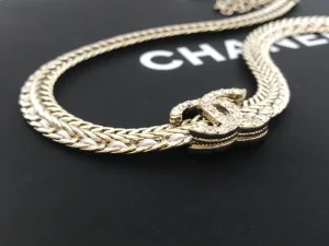 Replica Womens Jewelry Chanel Crystals CC Logo Chain Choker Necklace A39PP280 AA193040
