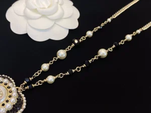 Essenceofluxury Womens Jewelry Chanel Heart Pearls Pendant Necklace A39PP180 AA194250
