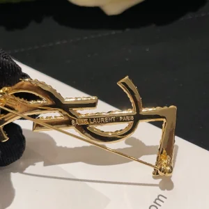 Essenceofluxury Womens Jewelry Saint Laurent Opyum YSL Twisted Brooch Gold A173PP180 AA194498