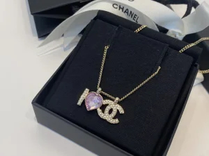 Essenceofluxury Womens Jewelry Chanel I Love CC Pendant Necklace A39PP280 AA194552
