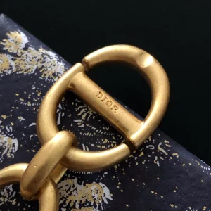 Essenceofluxury Womens Jewelry Dior CD Navy Necklace in Gold A39PP280 AA194565