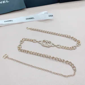 Essenceofluxury Womens Belts Chanel Pearls CC Logo Chain Belt A175PP240 AA196063