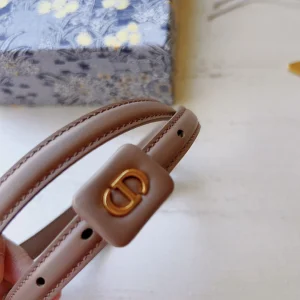 Essenceofluxury Womens Belts Dior Bobby Belt in Beige Smooth Calfskin 15MM A175PP240 AA196037