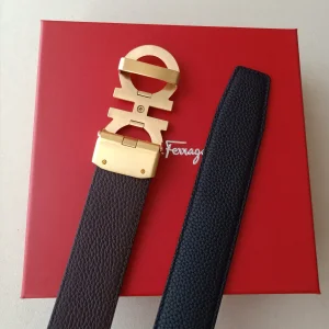 Essenceofluxury Womens Belts Ferragamo Leather Belt in Black 34MM A175PP240 AA196077