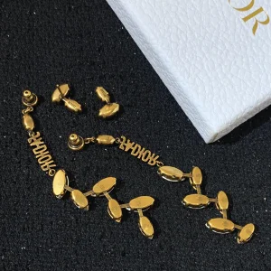 Essenceofluxury Womens Jewelry Dior Jadior Laurier Earrings A205PP180 AA198914