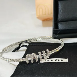 Miu Miu Diamonds Choker Necklaces 
