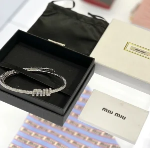 Essenceofluxury Womens Jewelry Miu Miu Diamonds Choker Necklaces A152PP280 AA199440