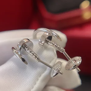 Essenceofluxury Womens Jewelry Cartier Juste un Clou Earrings in White Gold A173PP380 AA200862