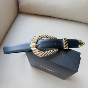 Essenceofluxury Womens Belts Saint Laurent YSL Leather Belt 30MM A175PP240 AA201633
