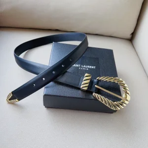 Essenceofluxury Womens Belts Saint Laurent YSL Leather Belt 30MM A175PP240 AA201633