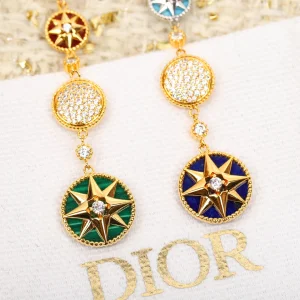 Essenceofluxury Womens Jewelry Dior Rose Des Vents Earrings with Diamonds A152PP380 AA201572