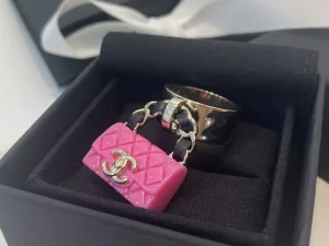Essenceofluxury Womens Jewelry Chanel Rings with Iconic Flap Bag Pink A39PP180 AA201672