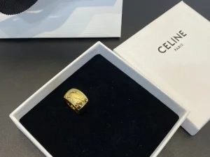 Essenceofluxury Womens Jewelry Celine Triomphe Bold Rings in Gold A39PP180 AA203221