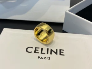 Essenceofluxury Womens Jewelry Celine Triomphe Bold Rings in Gold A39PP180 AA203221