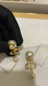 Essenceofluxury Womens Jewelry Dior Tribales Pearl Earrings A39PP180 AA203210