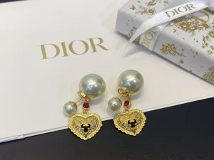 Essenceofluxury Womens Jewelry Dior Tribeles Heart Pendant Earrings A39PP180 AA203896