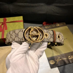 Gucci G Buckle Canvas Belt 40MM 