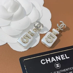 Chanel Crystal CC Bottle Earrings