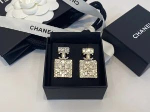 Chanel Crystal CC Bottle Earrings