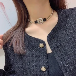 Chanel Crystal CC Chain Necklaces