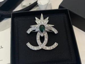 Chanel Crystal CC King Brooch
