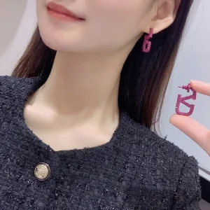Valentino Crystals Vlogo Earrings
