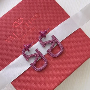 Valentino Crystals Vlogo Earrings