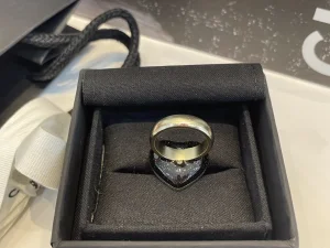 Chanel CC Crystals Heart Rings