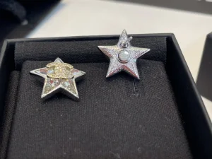 Chanel Crystals CC Star Earrings