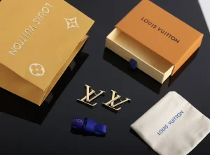 Louis Vuitton Macro Gold LV Earrings
