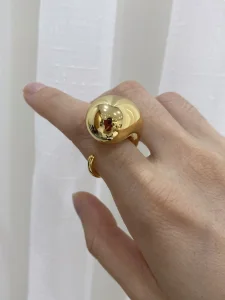 Bottega Veneta Drop Rings Gold