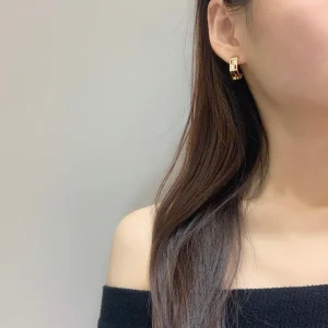 Fendi Baguette FF Crystal Earrings