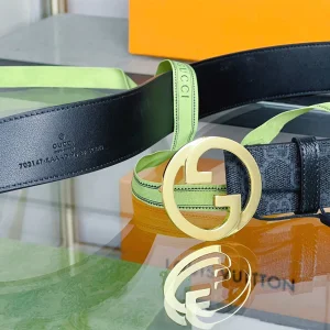 Gucci Blondie Belt Black GG Canvas 40MM