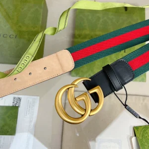 Gucci Double G Buckle Web Belt 40MM