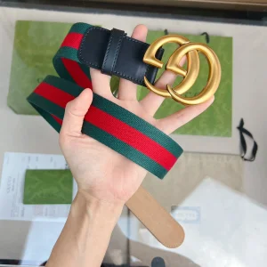 Gucci Double G Buckle Web Belt 40MM